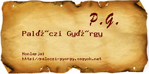 Palóczi György névjegykártya